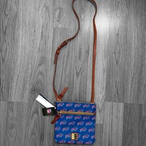 Buffalo Bills NFL Dooney and Bourke crossbody purse. NWT and registration card.